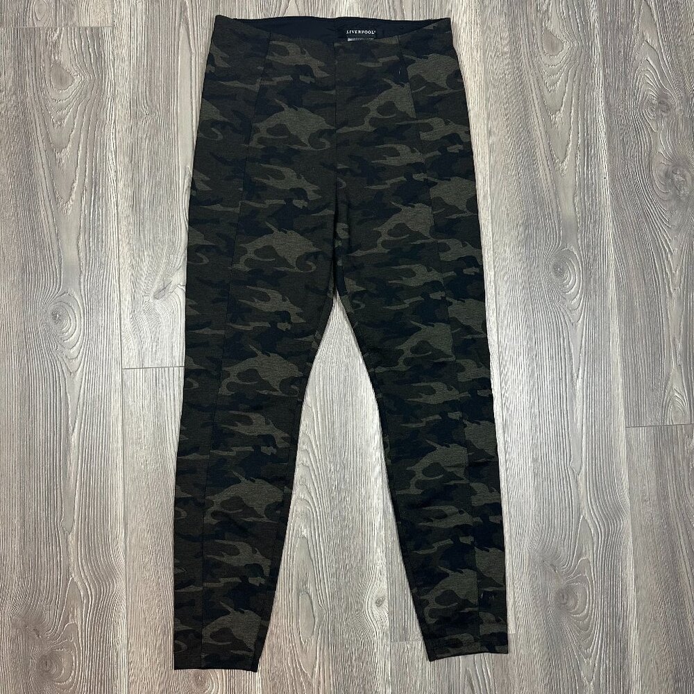Liverpool Camo Print Leggings Women’s Size 6 High Rise Stretch Pants